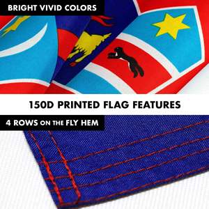 Drapeau Croat DB 3x5 pieds en polyester 150D, sans nœuds, pour mât de drapeau, noir, usage extérieur - Product Image 6