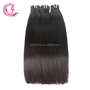 CLJhair rambut manusia murah rambut manusia Brasil basah dan bergelombang 3 buah bundel lurus - Product Image 3