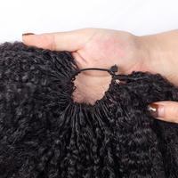 Cheveux humains 100% réutilisables, en vrac, noirs naturels, raides et crépus, pour tresses au crochet