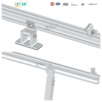 Braket Pemasangan Panel Surya dengan Kemiringan yang Dapat Disesuaikan, Kaki Depan Belakang, Aluminium Anodized, Sudah Terakit, Mudah Dipasang untuk Atap Datar ARTSIGN OEM/ODM