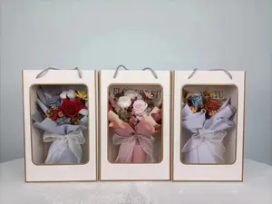 Penjualan Laris Harga Grosir Kotak Aku Mencintaimu dengan Bunga Mawar Abadi Diawetkan Dalam Kotak Bundar untuk Hari Valentine