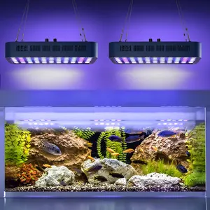 Liweida 165w panneau à spectre complet led variateur de lumière d'aquarium changement de spectre corail récif lumière aquarium lampe d'eau salée pour les plantes