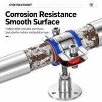 Support télescopique réglable en hauteur en acier inoxydable 304 pour fixation de tubes d'eau PPR