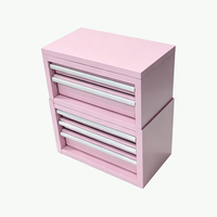 Série d'armoires à outils en fer rose MaoRong OBM, 5 tiroirs, imperméable, revêtement magnétique en poudre, coffre à outils portable de bureau, rangement d'outils