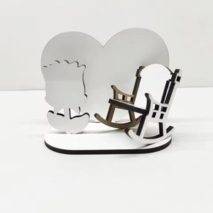 FastSub 150*117*5mm spazi di sublimazione grande cuore cornici per foto con rosa/sedia a dondolo come Base di candela per regali di memoria - Product Image 6