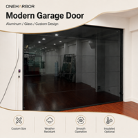 Porte de garage sectionnelle motorisée en aluminium, design moderne, télécommande, conception personnalisée pour projets de villas, allées et jardins