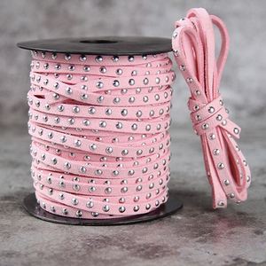 Ruban en faux daim clouté durable et tendance de 5 cm pour la décoration artisanale et les accessoires vestimentaires, 20 yards/rouleau - Product Image 2