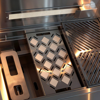 Haute qualité Premium luxe intégré intégré en acier inoxydable 304 cuisine extérieure maison maison jardin fête gaz GPL NG barbecue gril