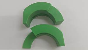 Poulie de guidage linéaire résistante à l'usure en HDPE et PVC usiné avec précision produit en caoutchouc noir OEM personnalisé pour la fabrication de brosses - Product Image 3