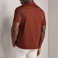 T-shirt de sport pour homme avec logo personnalisé, col rabattu, polyester et élasthanne, léger, décontracté, athlétique, pour le golf et le tennis
