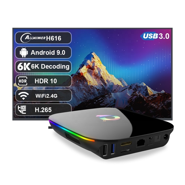 IHOMEMIX Factory Q+ Q Plus Set Top Box 2GB 4GB RAM 16GB 32GB 64GB ROM Allwinner H616 Android 9.0 Quad Core 4k Tv Box Qplus