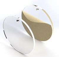 Ronde, op maat gemaakte, bedrukte sleutelhangers van acrylplaat met basis, 30 mm, van plastic acryl.