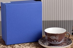 Ensemble tasse à thé et soucoupe en céramique de style italien, tasse à café en porcelaine à motifs floraux vintage, vaisselle de luxe, boîte cadeau pour la vente en gros - Product Image 2