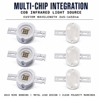 Matrice LED COB multi-spectre 620nm 660nm 850nm 940nm 30W 50W 2x700mA 58-64V sur substrat en cuivre pour modules de détection optique