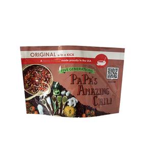 Finition brillante Doypack support pochette à fermeture éclair feuille d'aluminium sac de collation en plastique avec stockage de Mylar pour poudre de chili d'aliments congelés - Product Image 1