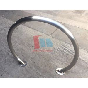 Soporte de seguridad para bicicletas de acero inoxidable de doble cara, resistente, para montaje en suelo, para exteriores, modelo CLASSIC OUTDOOR - Product Image 3