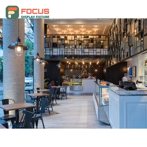 Vitrina de Café de Alta Capacidad con Panel de Vidrio Templado, Área de Exhibición de Mercancía, Vitrina de Café para Tienda - Product Image 4