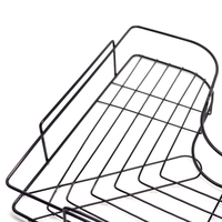 Étagère d'angle murale sans perçage à un niveau pour salle de bain, panier de douche en fer inoxydable robuste, support de rangement en acier inoxydable