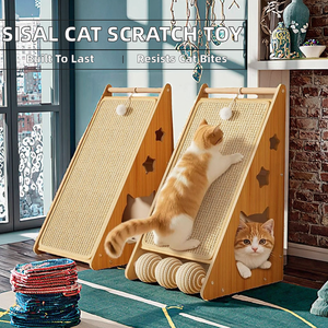 Nuovo <span class=keywords><strong>Tiragraffi</strong></span> <span class=keywords><strong>per</strong></span> <span class=keywords><strong>Gatti</strong></span> in Legno di Grande Dimensione, Design Moderno, Giocattolo Interattivo Durevole, Confezione in Cartone <span class=keywords><strong>per</strong></span> Uso Interno ed Esterno - Product Image 2