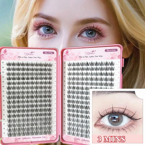 Juego <span class=keywords><strong>de</strong></span> 32 Pares <span class=keywords><strong>de</strong></span> Pestañas Postizas <span class=keywords><strong>de</strong></span> Gran Capacidad, Voluminosas, Rizadas, Extensión Diagonal, Aspecto Natural y Realista, Banda Antideslizante - Product Image 1
