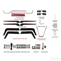 Kit d'éclairage ambiant gravé au laser avec contrôle par application Glefon 64 couleurs pour Toyota RAV4 Wildlander 2020-2024, lampe d'ambiance intérieure