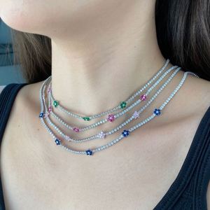Colección de Lujo Dylam en Stock, Sin Pedido Mínimo, Chapado en Oro de 18K y Rodio, Plata de Ley 925, Collar de Zirconia con Elementos Infinitos - Product Image 5