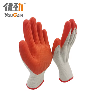 Gants en caoutchouc industriel <span class=keywords><strong>orange</strong></span> en <span class=keywords><strong>latex</strong></span> plat lisse de calibre 10 Gants de travail enduits de sécurité de 80 grammes - Product Image 4