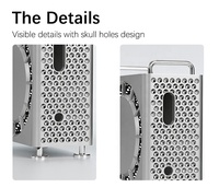 Étui de protection pour Apple Mac Mini M4 et M4 Pro Dissipation thermique Anti-chute Coque incassable pour Mac Mini M4 et M4 Pro