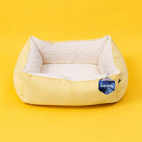 Coussin pour animaux de compagnie en coton et polyester respirant double face, ultra confortable, réversible, antidérapant, lavable en machine