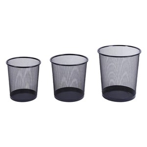 Stainless Steel Waste Basket Uncovered Trash Can Portable Eco-Friendly <b>Large</b> Capacity Thickened Rustproof Wire Mesh Paper <b>Bin</b> - Product Image 4