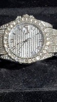 Reloj de Diamantes Moissanite de Estilo Japonés de Lujo, Muy Solicitado, para Uso Diario y Reuniones de Oficina, Disponible a Precio de Fábrica