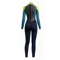 DIVESTAR Desain Khusus Wanita Wetsuit Lengan Panjang Resleting Belakang Depan Bernapas Termal Neoprena 3.0mm Jahitan Blind Stitch untuk Menyelam