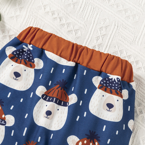 Organic Cotton Long Sleeve Baby Clothes Gift <b>Bear</b> Print Newborn Baby 3pcs Clothing Set. - Product Image 6