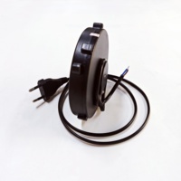 1.6m EU 2 broches Mini ressort de rappel automatique rétractable rallonge électrique cordon enrouleur pour aspirateur et sèche-cheveux