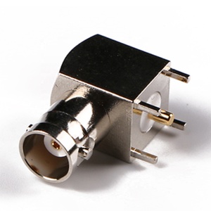 Raynool 50 Ohm Crimp <strong>BNC</strong> <strong>Right</strong> <strong>Angle</strong> Connector For RG58 RG316 <strong>BNC</strong> Female <strong>Right</strong> <strong>Angle</strong> Connector PCB Mount For CCTV - Product Image 3
