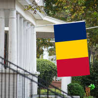 Drapeau du Tchad personnalisé imprimé recto simple 3x5 pieds, personnalisable pour tous les drapeaux nationaux et les drapeaux de présentation.