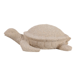Statuetta di tartaruga in resina con finitura effetto sabbia per decorare casa, ufficio, soggiorno e mensole. - Product Image 4