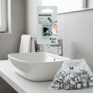 Aeratore per Rubinetto in Plastica Cromata con Filettatura Esterna Maschio, Design Moderno, Funzione di Risparmio Idrico, Confezione da 480 per Bagni - Product Image 3