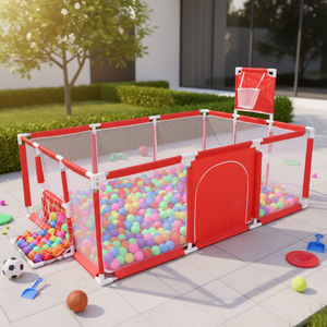 <span class=keywords><strong>Grand</strong></span> <span class=keywords><strong>parc</strong></span> carré en maille portable pour bébé avec barrière de sécurité pliable <span class=keywords><strong>Parc</strong></span> pour enfants - Product Image 2