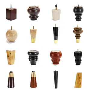 Phụ kiện nội thất gỗ nguyên khối tùy chỉnh, chân tủ gỗ nguyên khối hiện đại, chân ghế <span class=keywords><strong>sofa</strong></span> gỗ, chân ghế gỗ - Product Image 1
