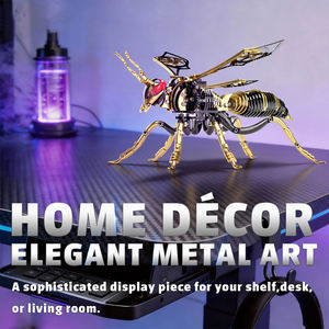 Rompecabezas Metálico 3D de Colibrí - Elegante Arte de Insectos para Adultos, Escultura de Escritorio Única y Kit de Construcción para Aliviar el Estrés - Product Image 2