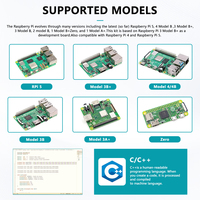 Kit de démarrage Raspberry Pi pour l'éducation STEM KUONGSHUN, 18+ projets DIY, programmation, composants électroniques variés pour Arduino
