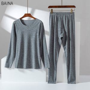 New <strong>Big</strong> Size Warm Round Collar Clothing Thermal Underwear Unisex Pajamas Sets - Product Image 3