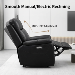 Sofá reclinable Frank, duradero y fácil de limpiar, con función de carga USB Tipo C, ideal para familias ocupadas y una elección perfecta para - Product Image 3