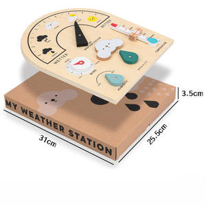 Productos para Dropshipping 2026: Exquisito Barómetro Meteorológico de Madera para Preescolares, Herramienta de Educación Temprana en Mi Estación Meteorológica de Juguete - Product Image 6