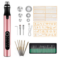 Nouvelle mini-meuleuse électrique E108 à vitesse variable, style stylo, compacte, pour le nail art, la sculpture de bijoux, rechargeable, avec batterie, pour le polissage