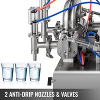 Machine de remplissage semi-automatique pneumatique pour crème, huile, miel, shampoing et eau pure avec doubles buses de remplissage – Ventes directes usine