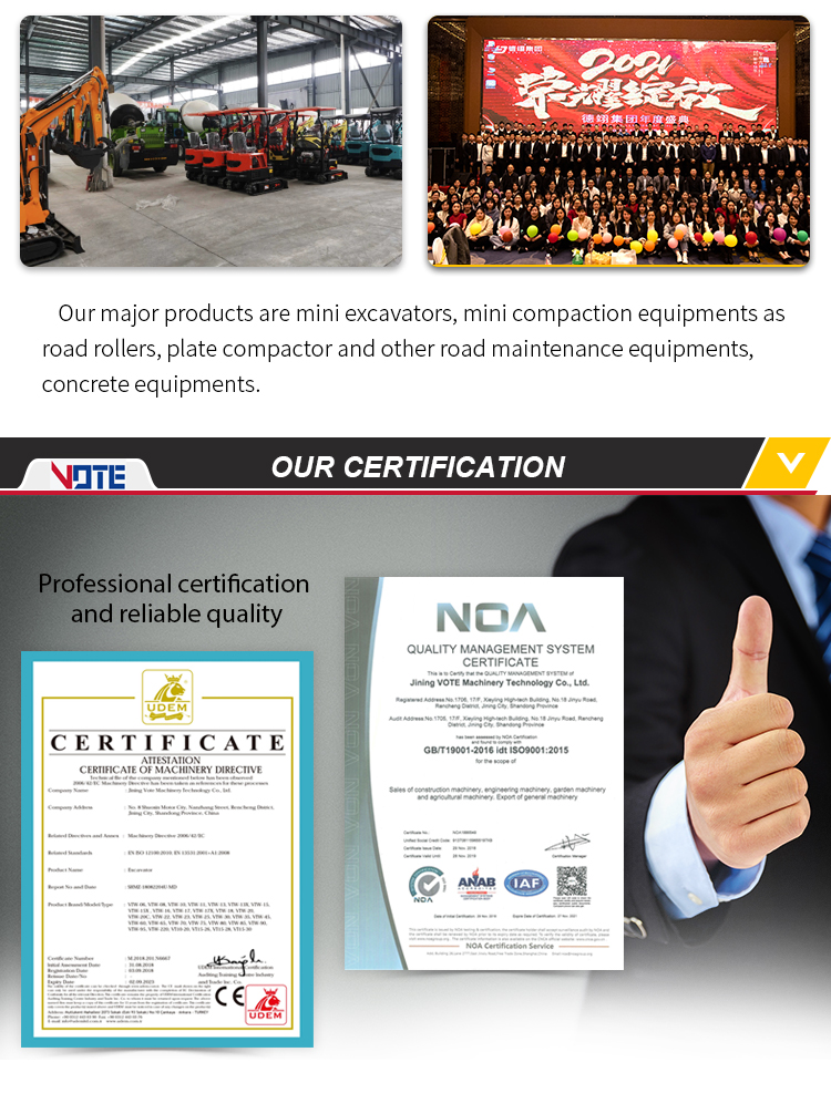 Mini excavator 5 ton mini digger high quality produced digger China excavators 5 ton approved by CE certificate