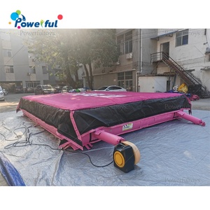 แทรมโพลีนยิมนาสติก บ่อโฟมเป่าลม แผ่นรองรับการกระแทก แทรมโพลีนพาร์คแบบกำหนดเอง เสาเป่าลม ถุงลมนิรภัย - Product Image 3