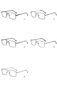 إطار نظارات معدني أنيق وخفيف الوزن بتصميم مربع عصري للجنسين، مناسب للاستخدام مع أجهزة الكمبيوتر. - Product Image 6